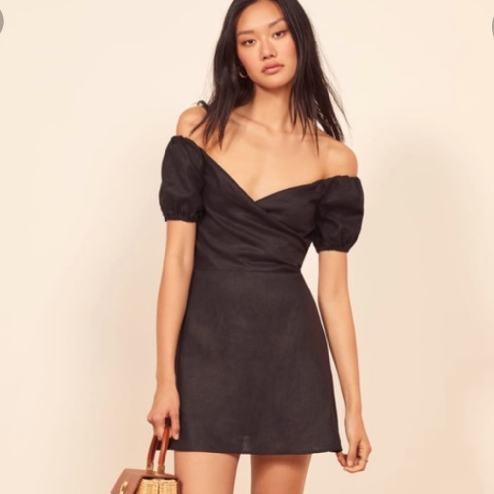 COPY - Reformation Bowie Linen Mini Dress
